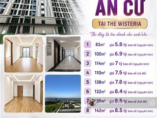 Quỹ căn chuyển nhượng giá tốt wisteria  sẵn sổ  có hỗ trợ bank  nhận nhà ngay 