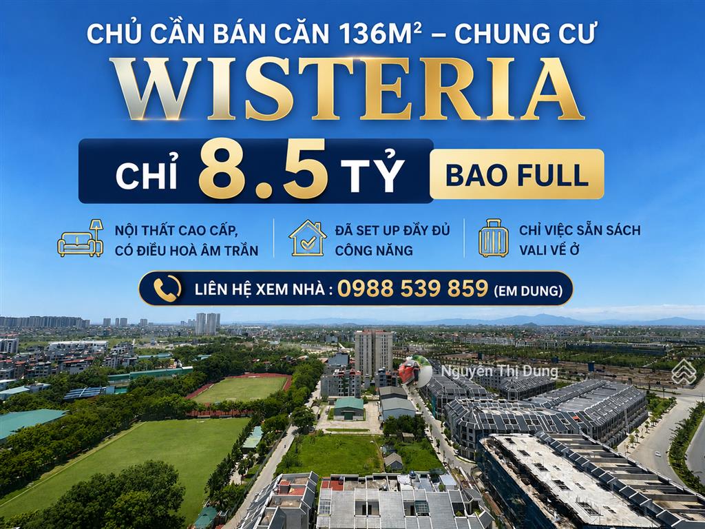 Chủ nhà cần bán căn hộ 136m² chỉ 8.5 tỷ bao phí  đã có full nội thất cao cấp, điều hòa âm trần.