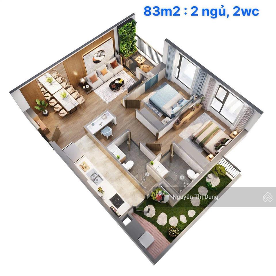 Quỹ căn chuyển nhượng giá tốt wisteria  chỉ từ 5.8 tỷ  hỗ trợ bank  đã có sổ.