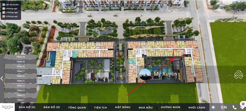 Bán ch the ten 2pn  view hồ bơi  giá chỉ 6,32 tỷ all in