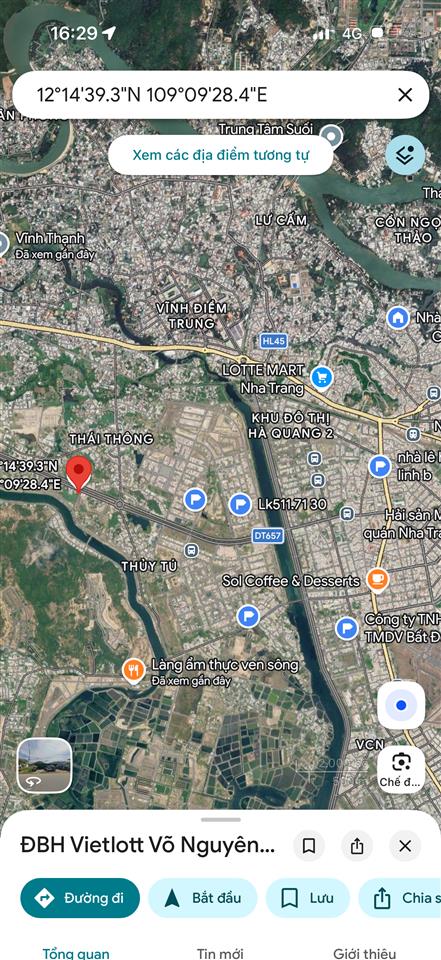888m2 đất full thổ cư mặt tiền đường võ nguyên giáp, gần khu đô thị mỹ gia, tp nha trang