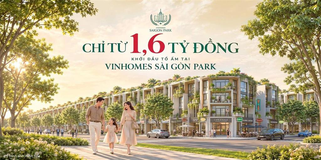 Bán nhà phố hóc môn 4 tầng tại kđt vinhomes saigon park chỉ cần vốn tự có 1,6 tỷ