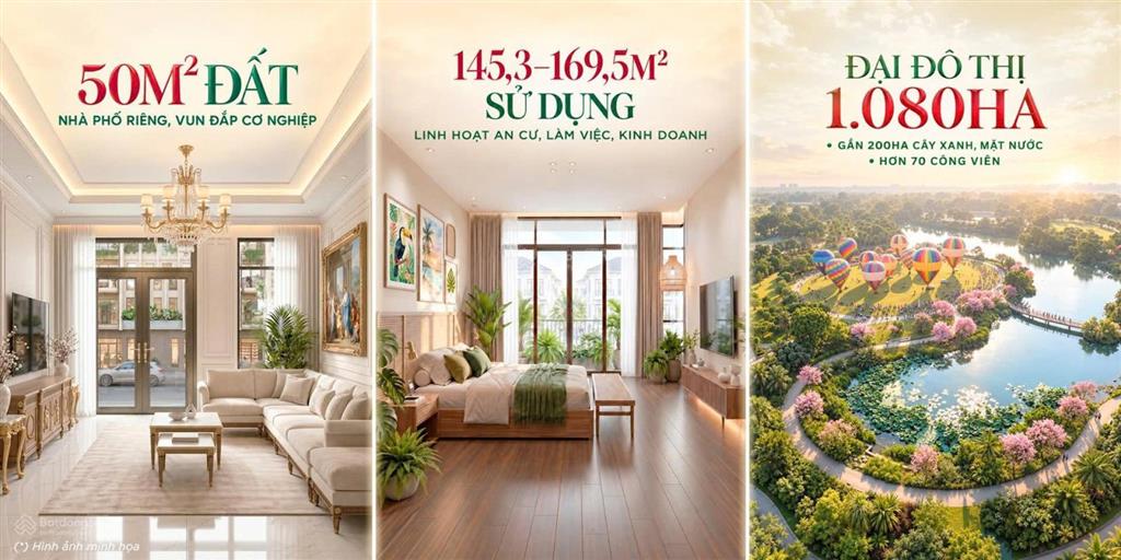 Bán nhà phố liên kế vinhomes saigon park 4 tầng thành phố công viên tri thức 1080ha vtc chỉ 1,3 tỷ