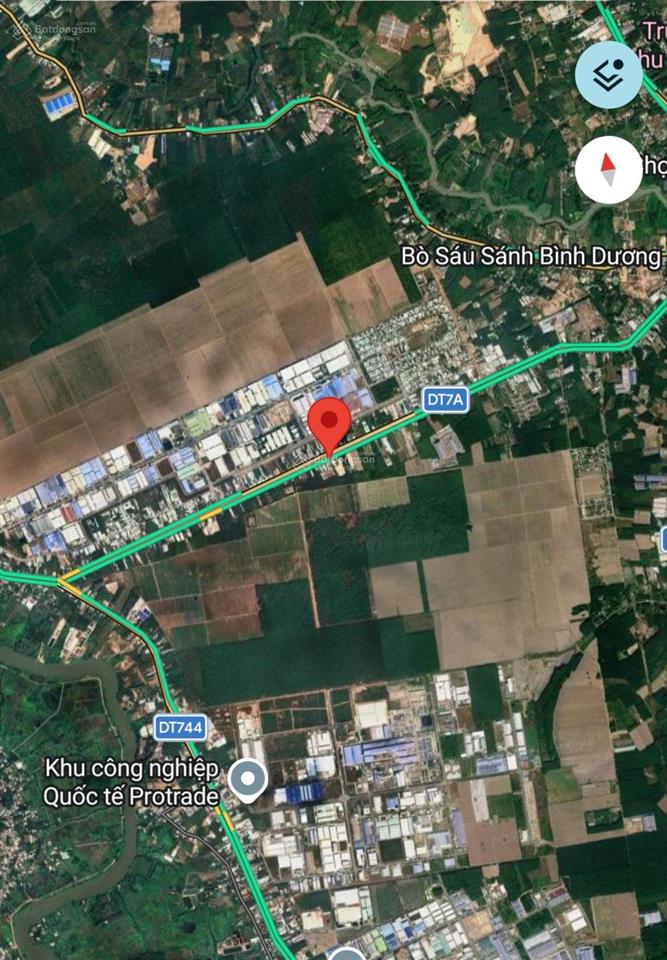 Bán lô đất 24x100m. 2400m2 mặt tiền đường hùng vương, bến cát, kcn rạch bắp 23 tỷ sổ hồng