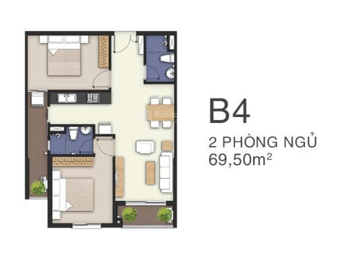 Hạ giá 110tr bán căn hộ 69m2 view hồ bơi, 2pn, 2wc full nội thất cao cấp  cc moonlight boulevard