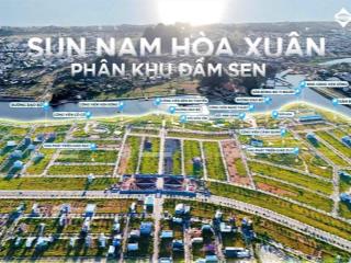 Bán lô 100m2 gần sông, công viên giá chỉ 6 tỷ vnd khu đô thị nam hòa xuân