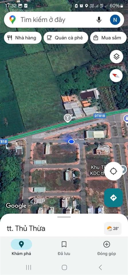 Bán gấp lô đất garden riverside thủ thừa, bên cạnh kcn, mặt tiền nhựa, giá hơn 1 tỷ
