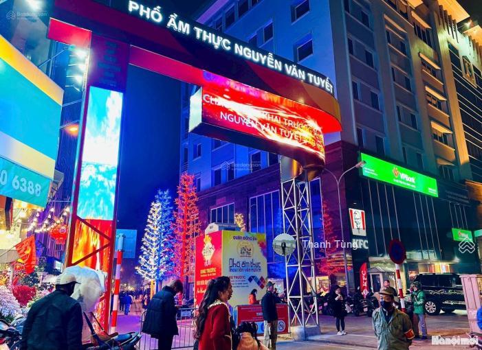 Căn góc siêu hiếm kd đỉnh tại mp nguyễn văn tuyết  phố ẩm thực vỉa hè 4m oto tránh dt 42m mt 4,1m