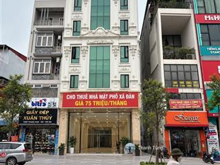 Cho thuê toà nhà 7t thang máy có hầm tại mặt phố xã đàn  đủ các tiêu chuẩn về pccc
