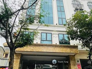 Toà căn góc 8t + 1 hầm thang máy mt bề thế 6m mp la thành vỉa hè rộng gần ngã tư hoàng câu