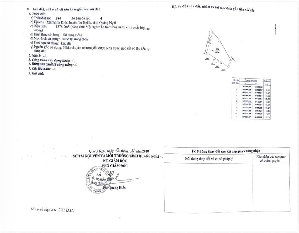 Bán 3762 mét vuông đất ở 100% tại thôn điền hòa