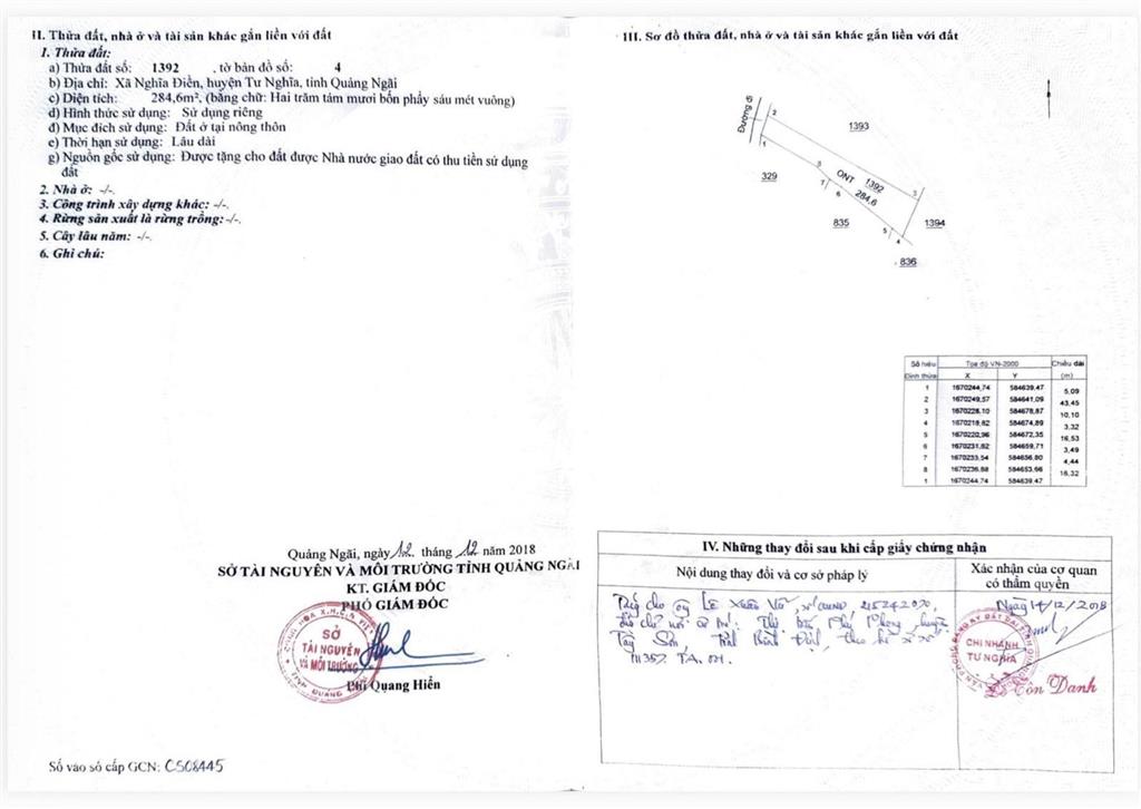Bán 3762 mét vuông đất ở 100% tại thôn điền hòa