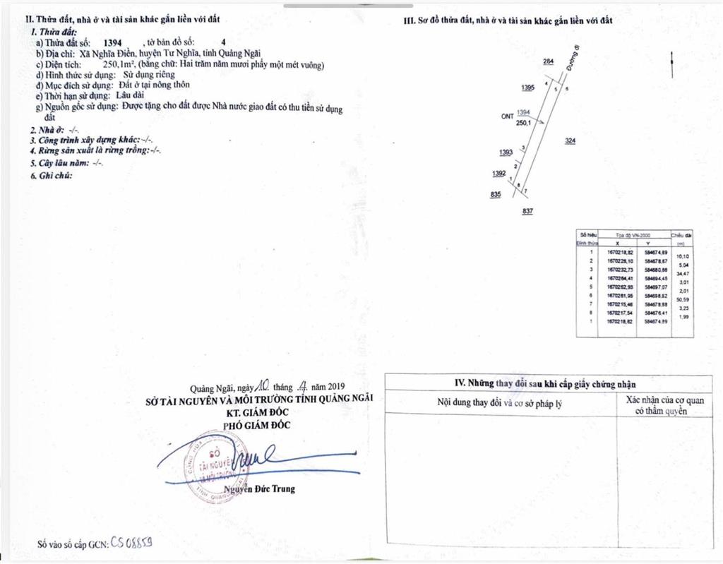 Bán 3762 mét vuông đất ở 100% tại thôn điền hòa