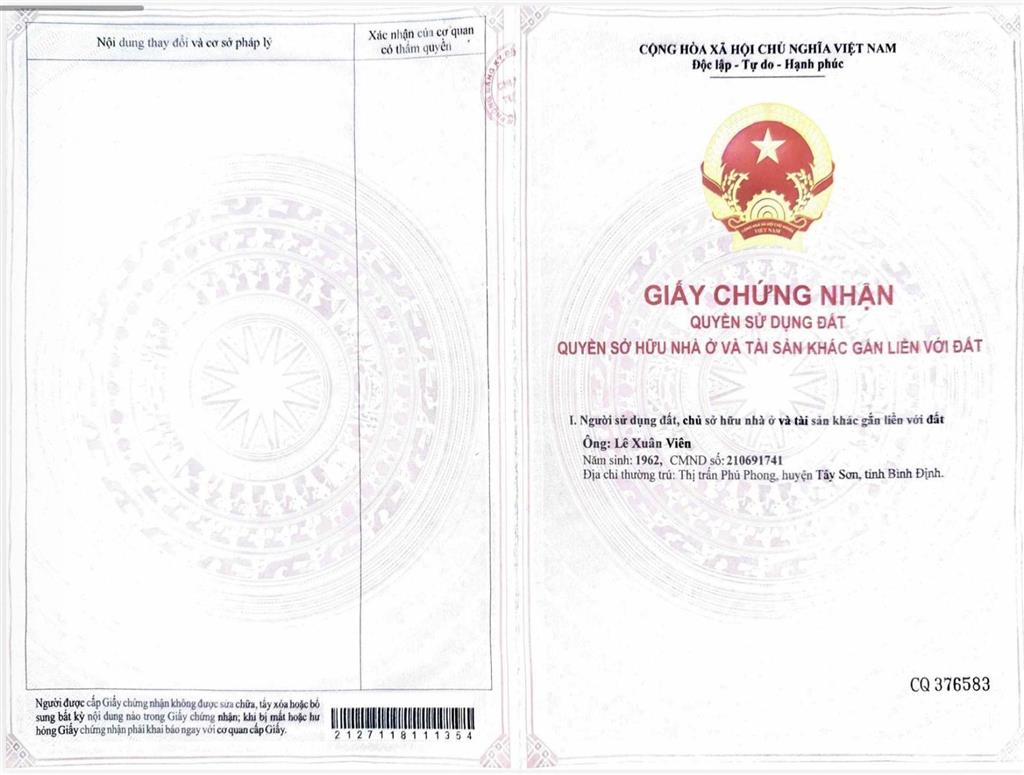 Bán 3762 mét vuông đất ở 100% tại thôn điền hòa