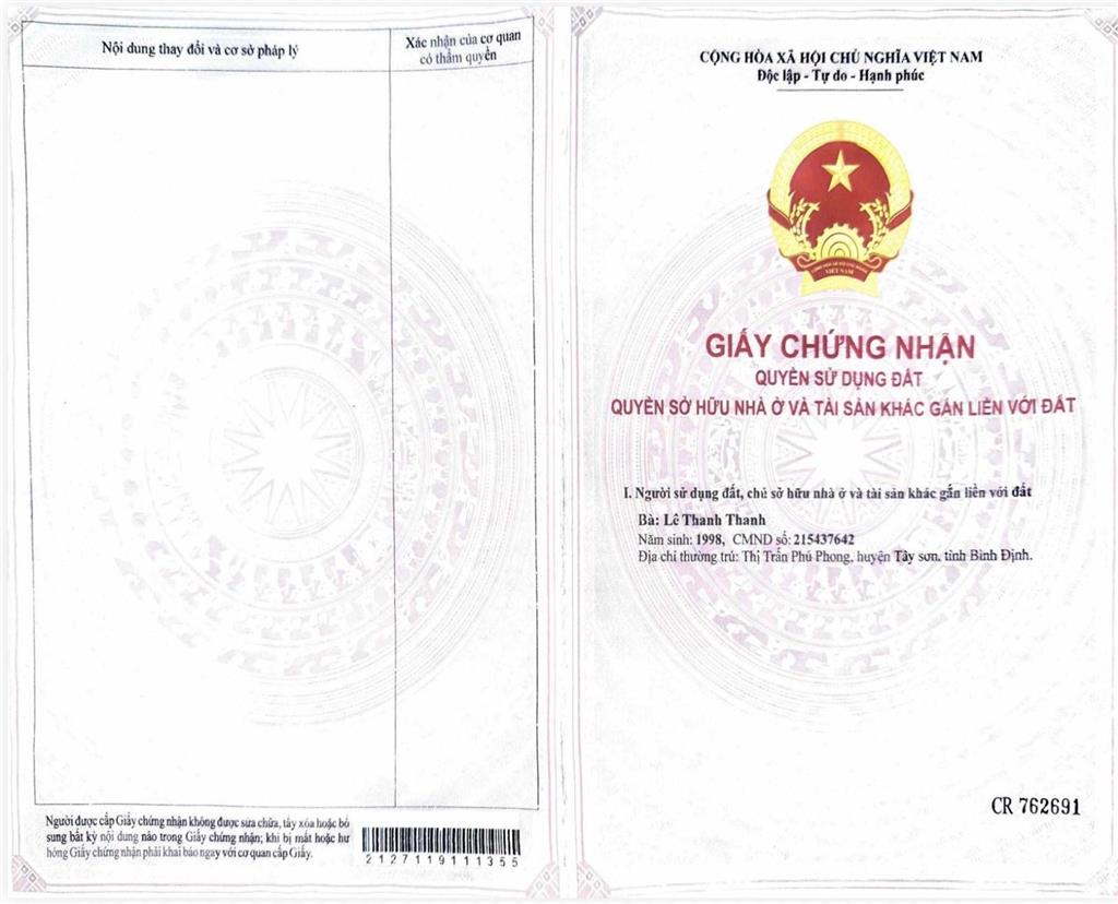 Bán 3762 mét vuông đất ở 100% tại thôn điền hòa