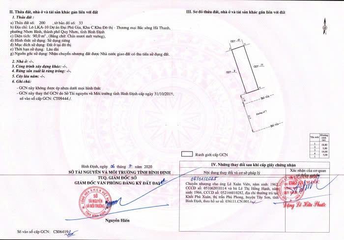 Chính chủ bán lô lka10 90m2 nằm trên đường số 7  đại phú gia, kđt bắc hà thanh mặt tiền ql19b