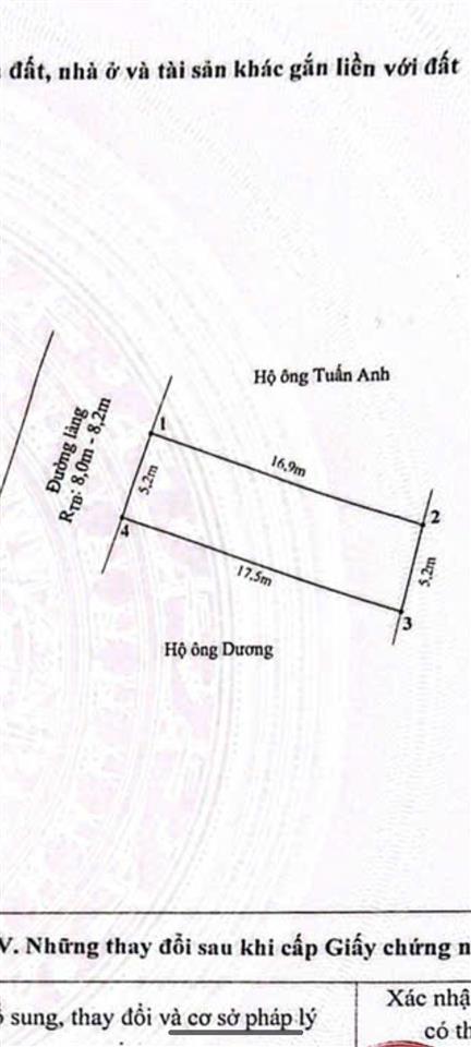 Lô đất 88m mặt đường nhựa ích trang rộng gần cổng phụ kcn tràng duệ 3 tiềm năng x2, x3 giá 1.63 tỷ