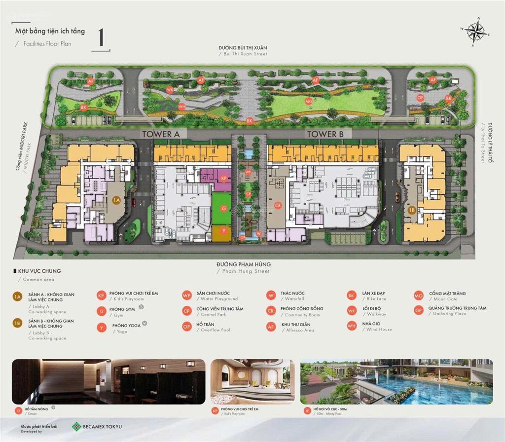 Bán căn studio 44m2 tại dự án hạng sang the ten, trần cao 3,5m, 1/8 bàn giao, cho thuê 15tr/tháng