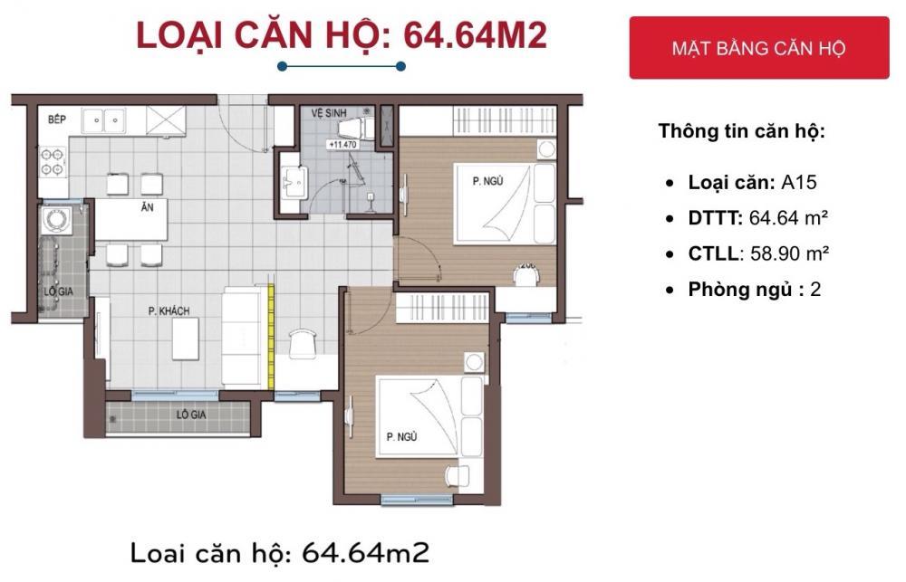 Hàng hiếm, bán căn hộ conic riverside q8, 2pn, 1wc=2tỷ9, 66m2  0933 666 *** em đức