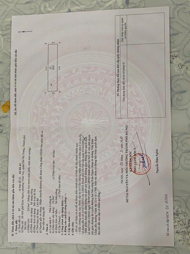 Mặt phố kim ngưu kinh doanh các loại 40m2 4 tầng giá hơn 12 tỷ