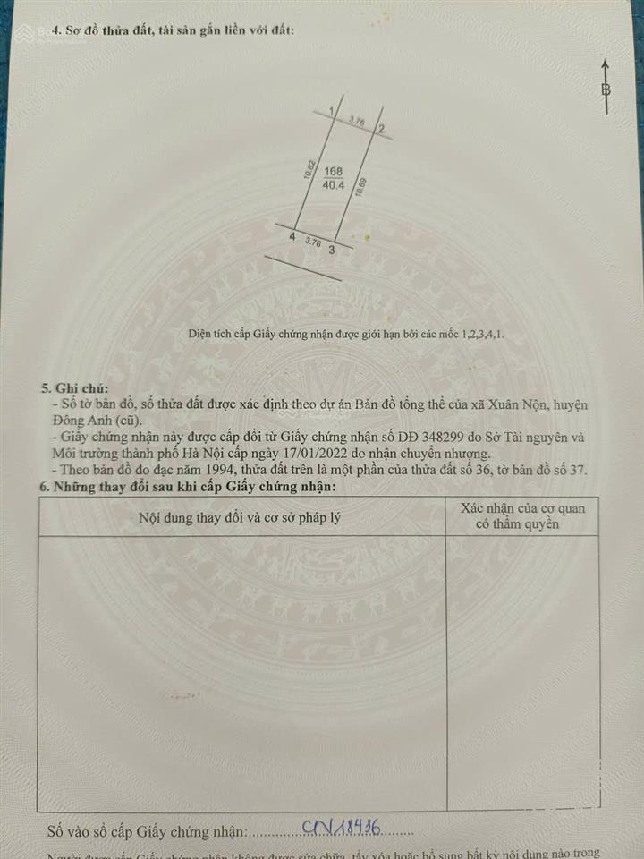 Bán 41m đất đình trung xuân nộn đông anh hà nội nay là xã thư lâm hà nôi