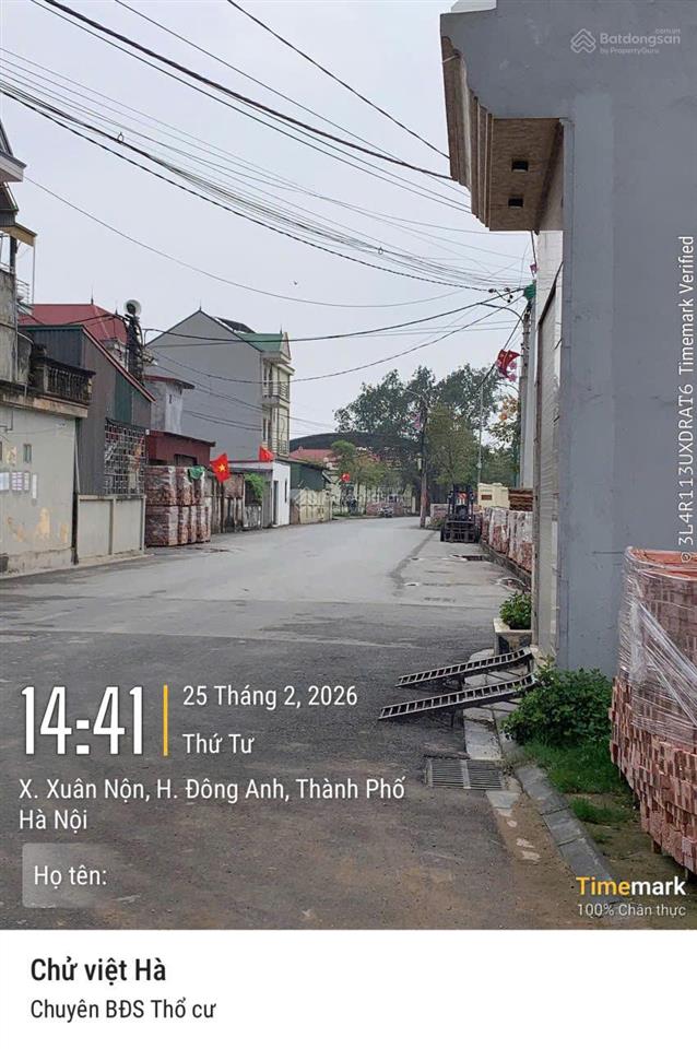 Bán 75m2 đất đấu giá xuân nộn đông anh hà nội, giá 75tr/m2