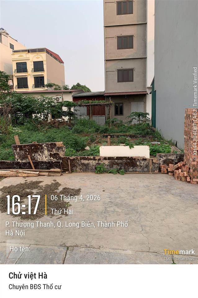 Bán đất tái định cư thượng thanh, long biên, hà nội