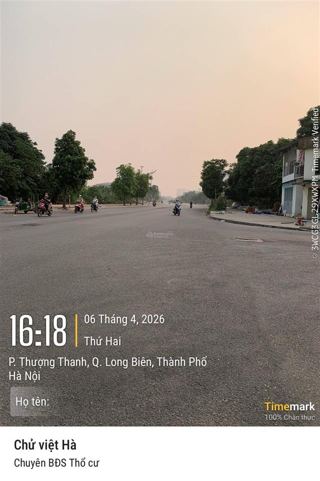 Bán đất tái định cư thượng thanh, long biên, hà nội