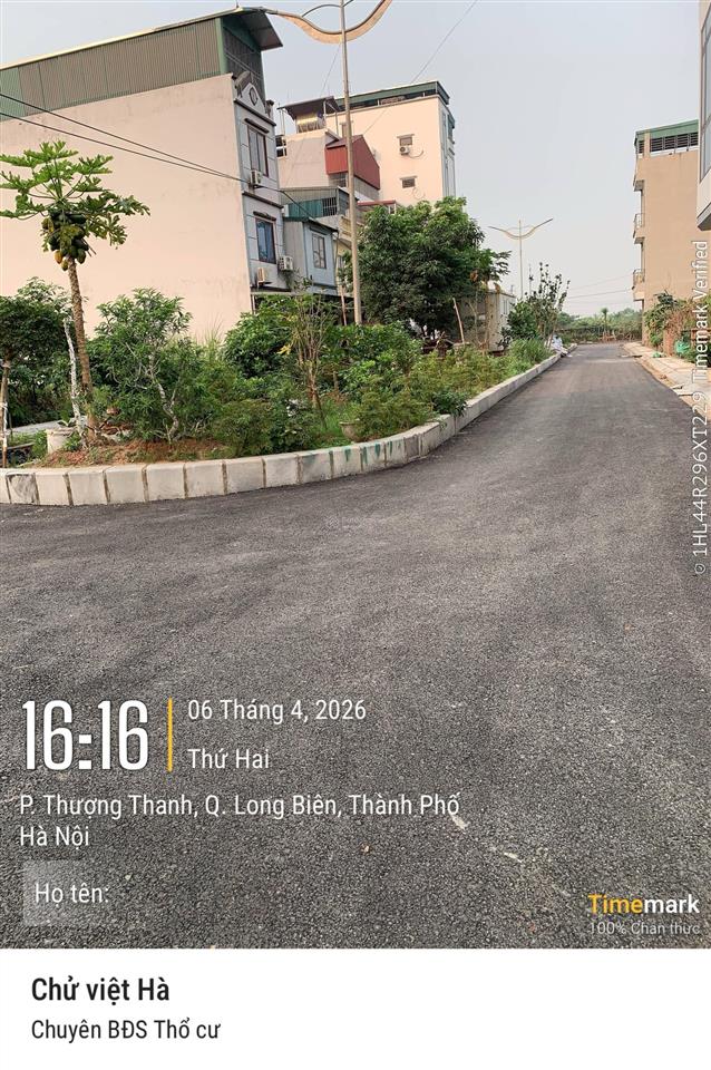 Bán đất tái định cư thượng thanh, long biên, hà nội