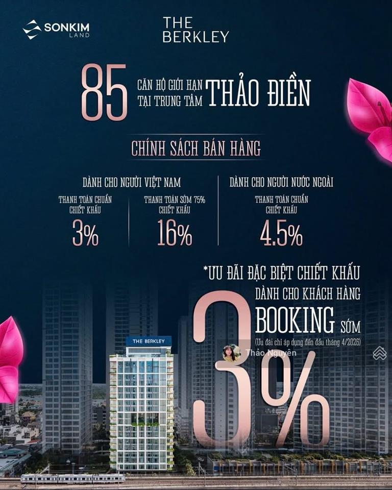 Căn hoa hậu the berkely sơn kim land 2pn view đẹp thoáng tt chỉ 6 tỷ vào ở ngay mua từ cđt