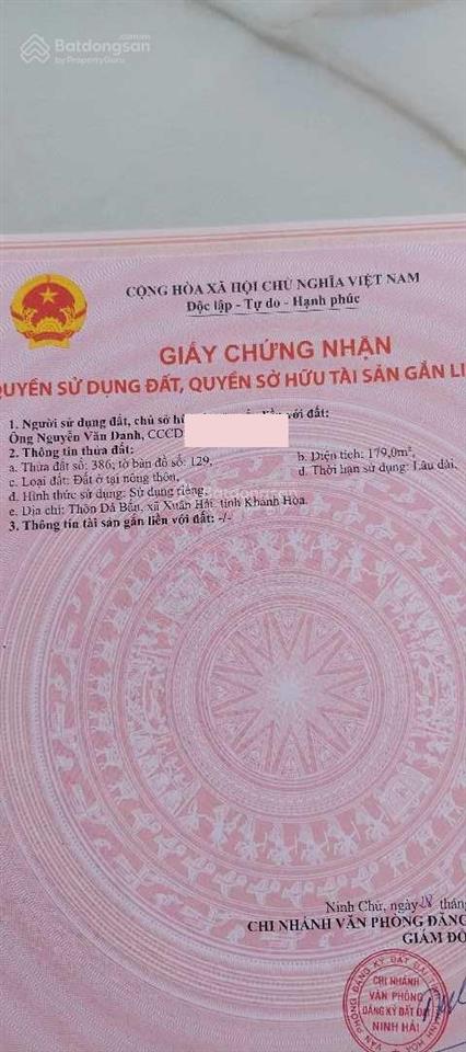 Bán đất tại hộ hải, ninh hải, ninh thuận, giá cực chất 590 triệu, 179m2