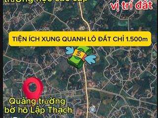 Bán đất tại đt 307, lập thạch, vĩnh phúc, 4,5 triệu / m2, 101m2, nhiều tiện ích