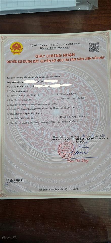 975 quang trung , phường 14 , gò vấp ( an hội đông ) hcm , mặt tiền đường 30m