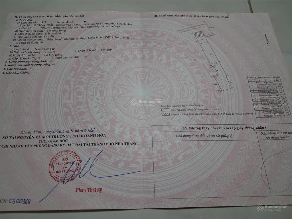 Bán nhà riêng tại thống nhất, dt 105,3 m2, sổ hồng sẵn, đang cho thuê 18 triệu/tháng, giá tốt