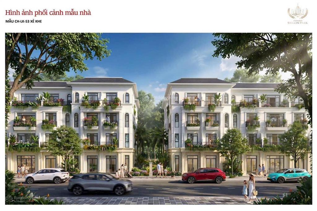Dòng sản phẩm nhà phố 1 trệt 3 lầu tại vinhomes saigon park