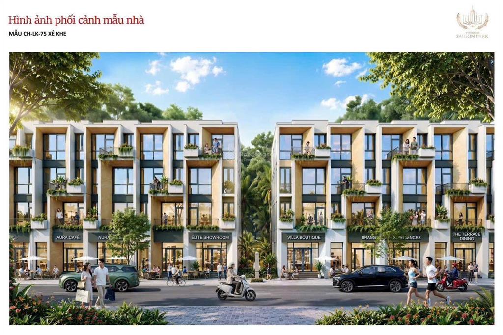 Dòng sản phẩm nhà phố 1 trệt 3 lầu tại vinhomes saigon park