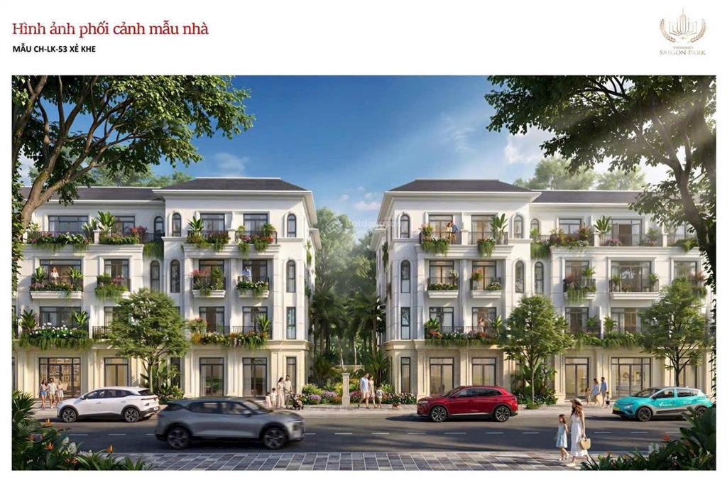 Dòng sản phẩm nhà phố 1 trệt 3 lầu tại vinhomes saigon park