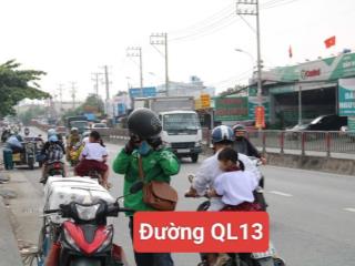 Bán đất sát ql13. ngay kcn. giá 290triệu/lô.