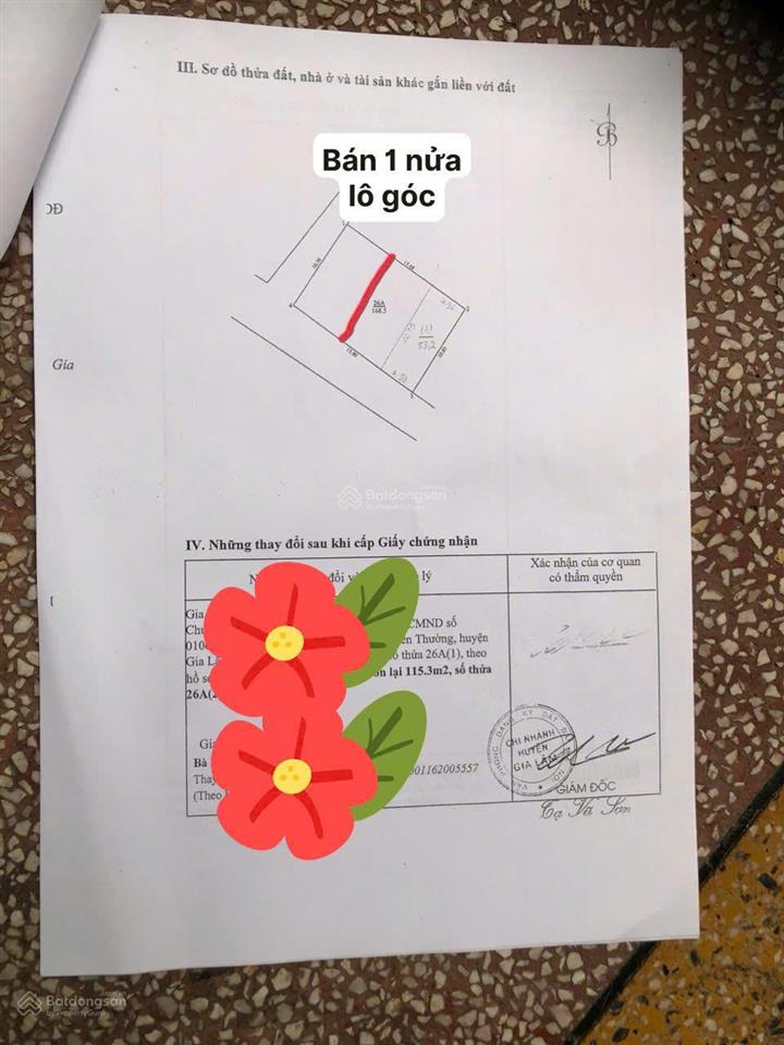 Gia đình cần bán gấp mảnh đất tại trục chính thôn yên khê, yên thường giá tốt