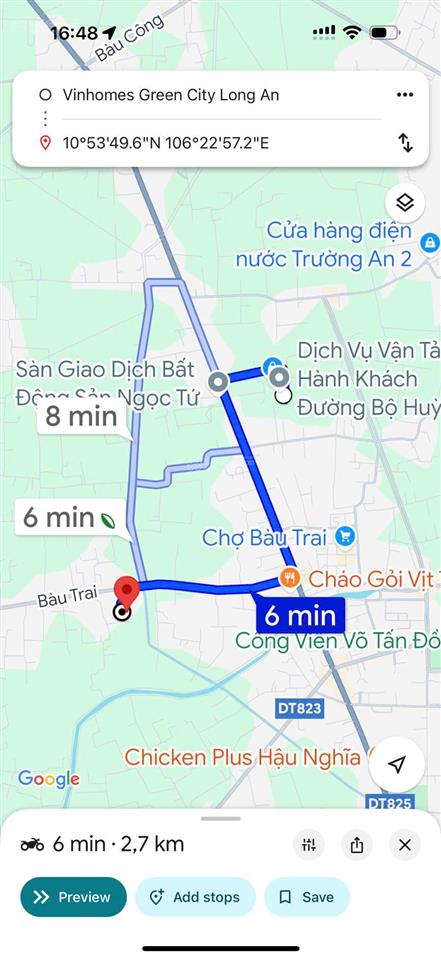 Bán đất thổ cư đường bàu trai, xã tân phú, đức hòa 700m² giá 4 tỷ
