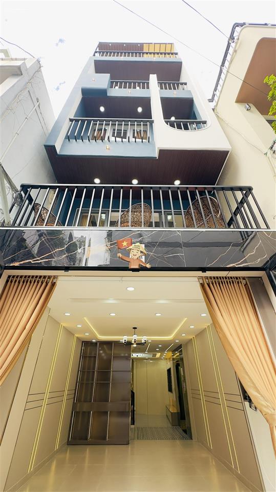 Nhà mới phú nhuận  oto vào nhà  5 tầng  50m2  thang máy chỉ 10.95, 3.85m ( nh 4m ) x 13m 50m2
