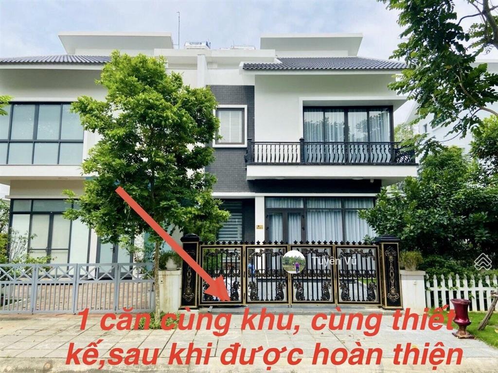 Bán biệt thự khu b xanh villas sẵn sổ đỏ, nhà chưa qua sử dụng cách mặt suối 50m, đơn giá 80tr/m2