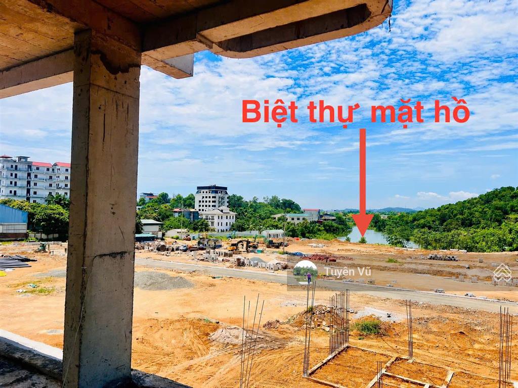 Cặp biệt thự đập thông mặt hồ hòa lạc city, diện tích sử dụng 1000m², thiết kế có hầm