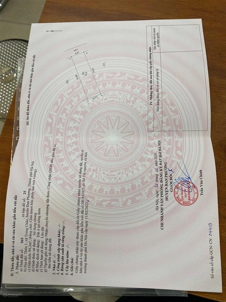 94.4m2 trung châu, đan phượng ngõ 4m