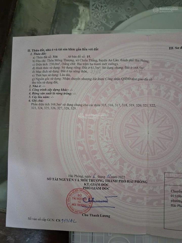 Cần bán lô đất tại mông thượng chiến thắng, an lão, hải phòng