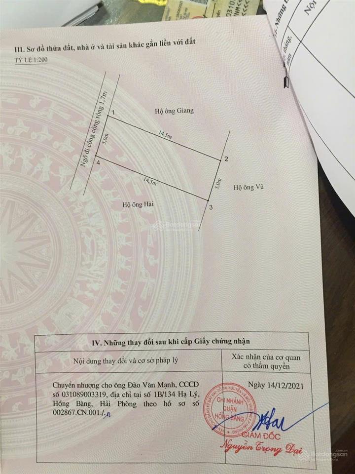 Bán nhà riêng sân cổng riêng giá 2,85 tỷ tại phường hùng vương, quận hồng bàng, hải phòng