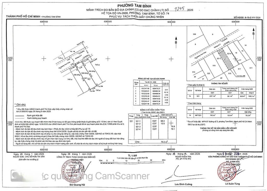 Bán lô đất 4,2m x 17,6m mặt tiền đường số 3, phường tam bình, tp thủ đức, tp hcm