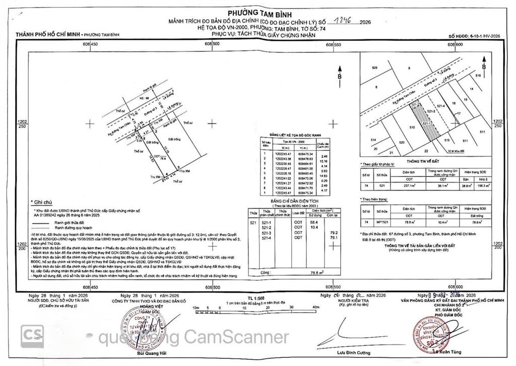 Bán lô đất 4,2m x 17,6m mặt tiền đường số 3, phường tam bình, tp thủ đức, tp hcm