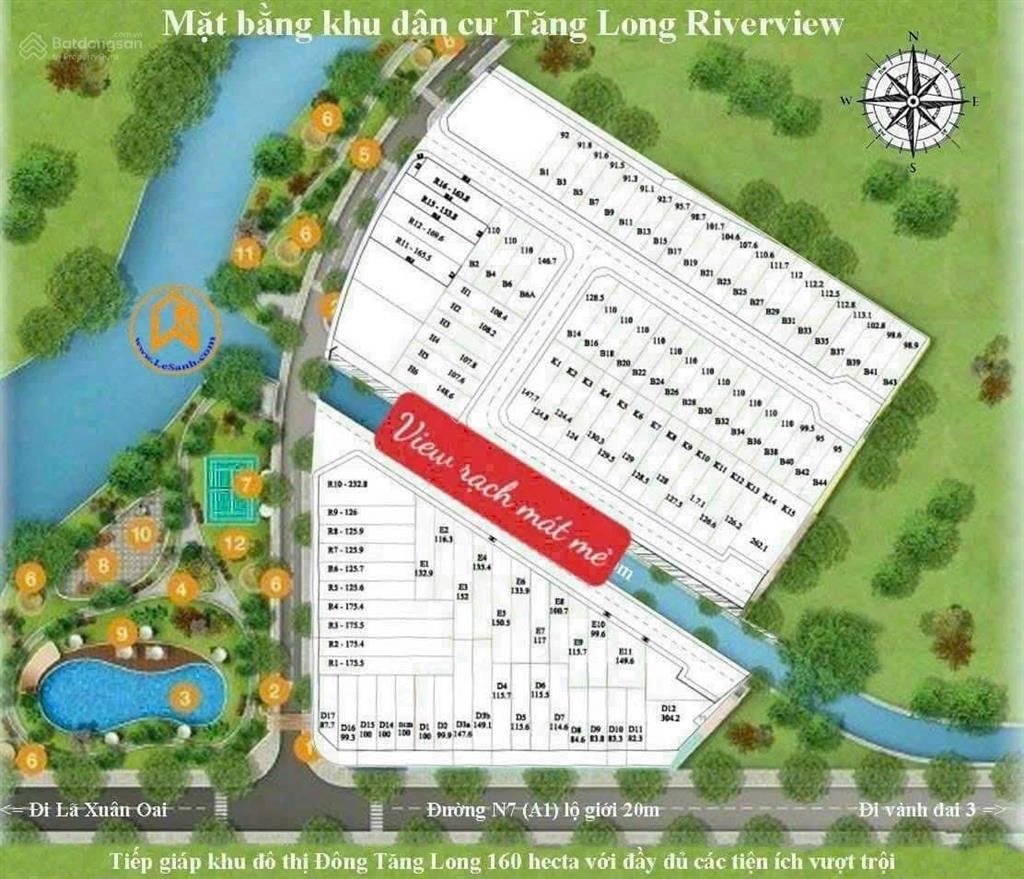 Bán đất giá tốt 5x22 = 110m2 full thổ cư ngay kđt đông tăng long phường trường thạnh quận 9 tp hcm