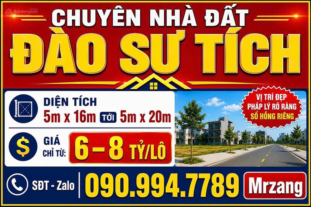 Bán đất nền kdc đào sư tích đường 13m đối diện chung cư chỉ 6,7 tỷ.